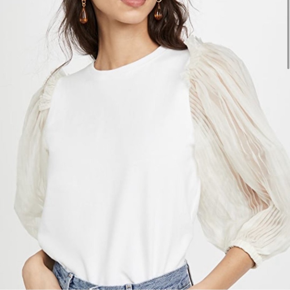 Sea New York Olive T-Shirt in White Size Medium